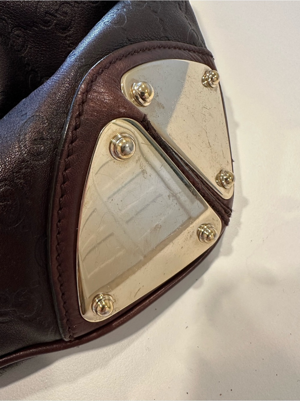 Authentic Gucci Guccissima Indy brown bag - Picture 8 of 8